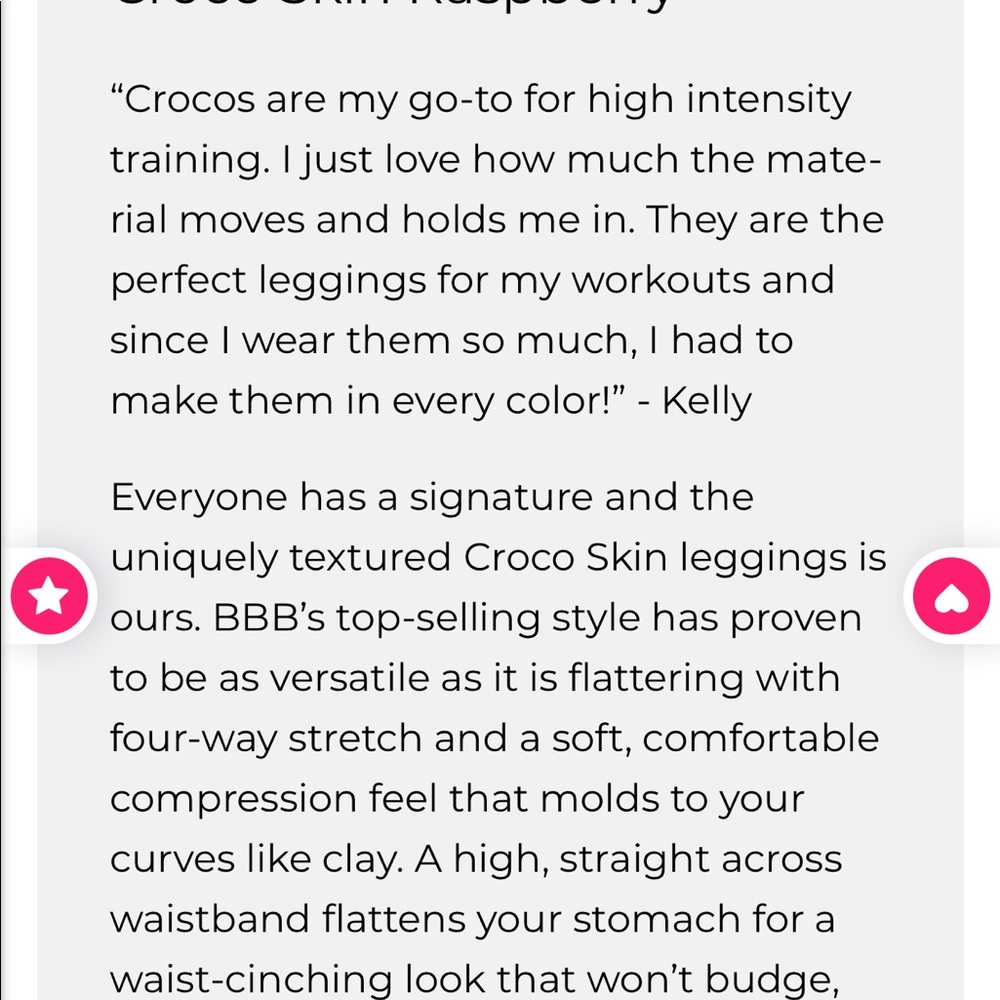 Bootybybrabants Croco Skin Raspberry leggings - Picture 4 of 5